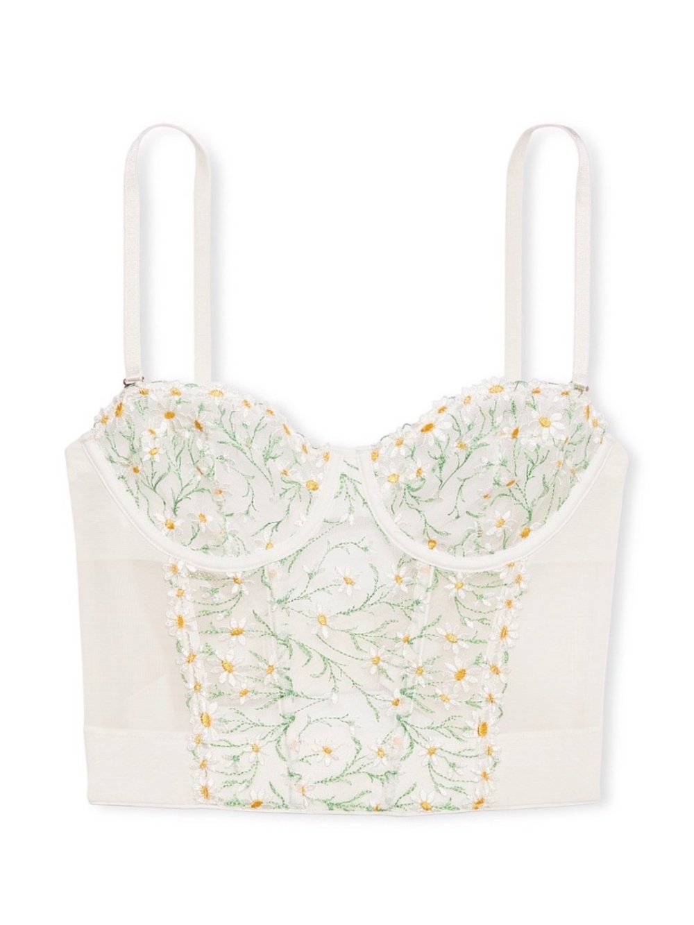 Victoria’s Secret Daisy Chain Embroidery Strapless Corset Top | 32D | NWT Romant